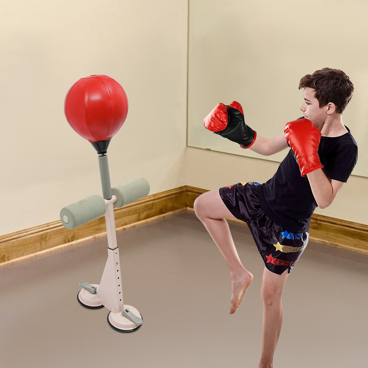 Boxing Training Ball with Stand for Teens & Adults - Punching Bag Equipment