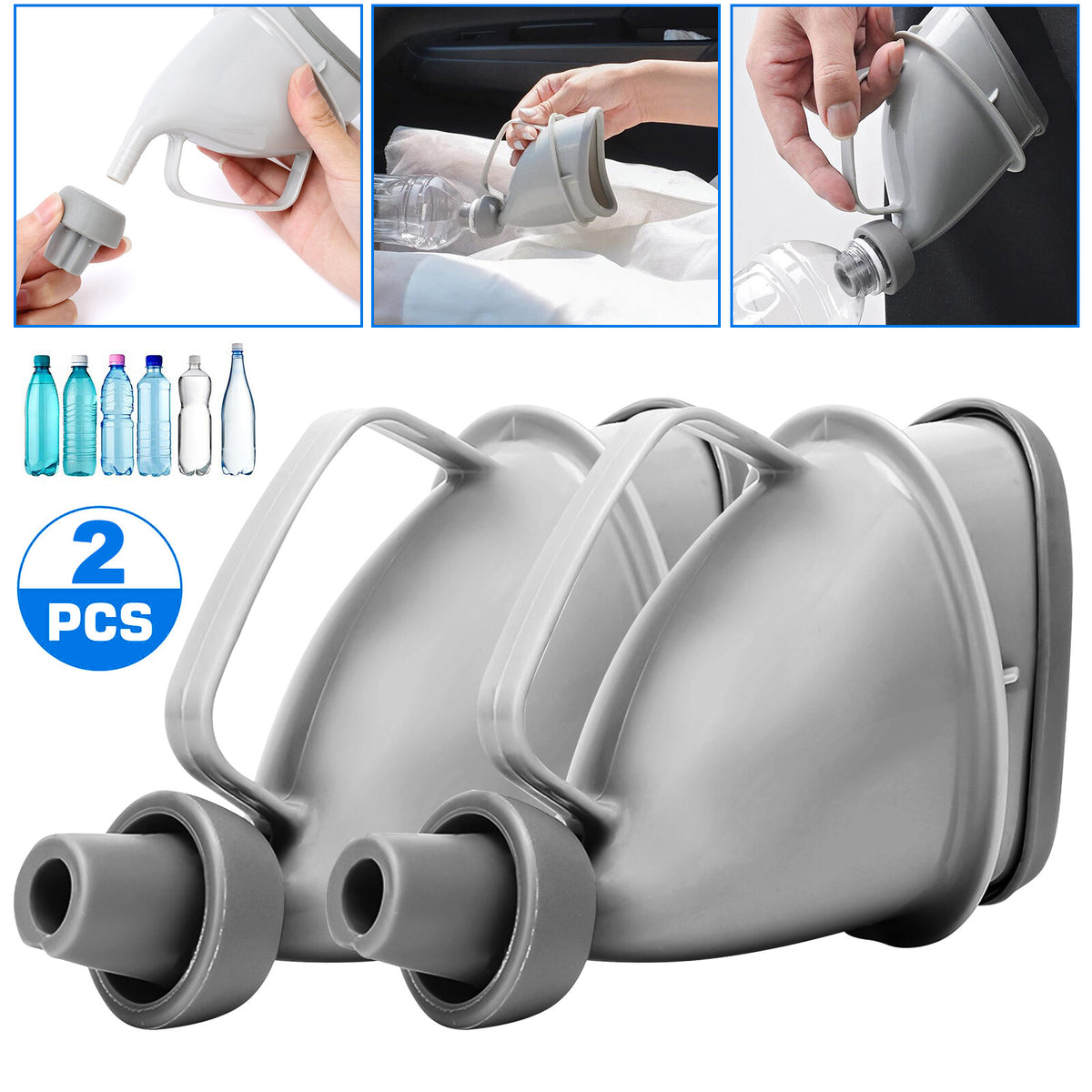 Unisex Portable Urinal Funnel for Adults - Emergency Travel Toilet