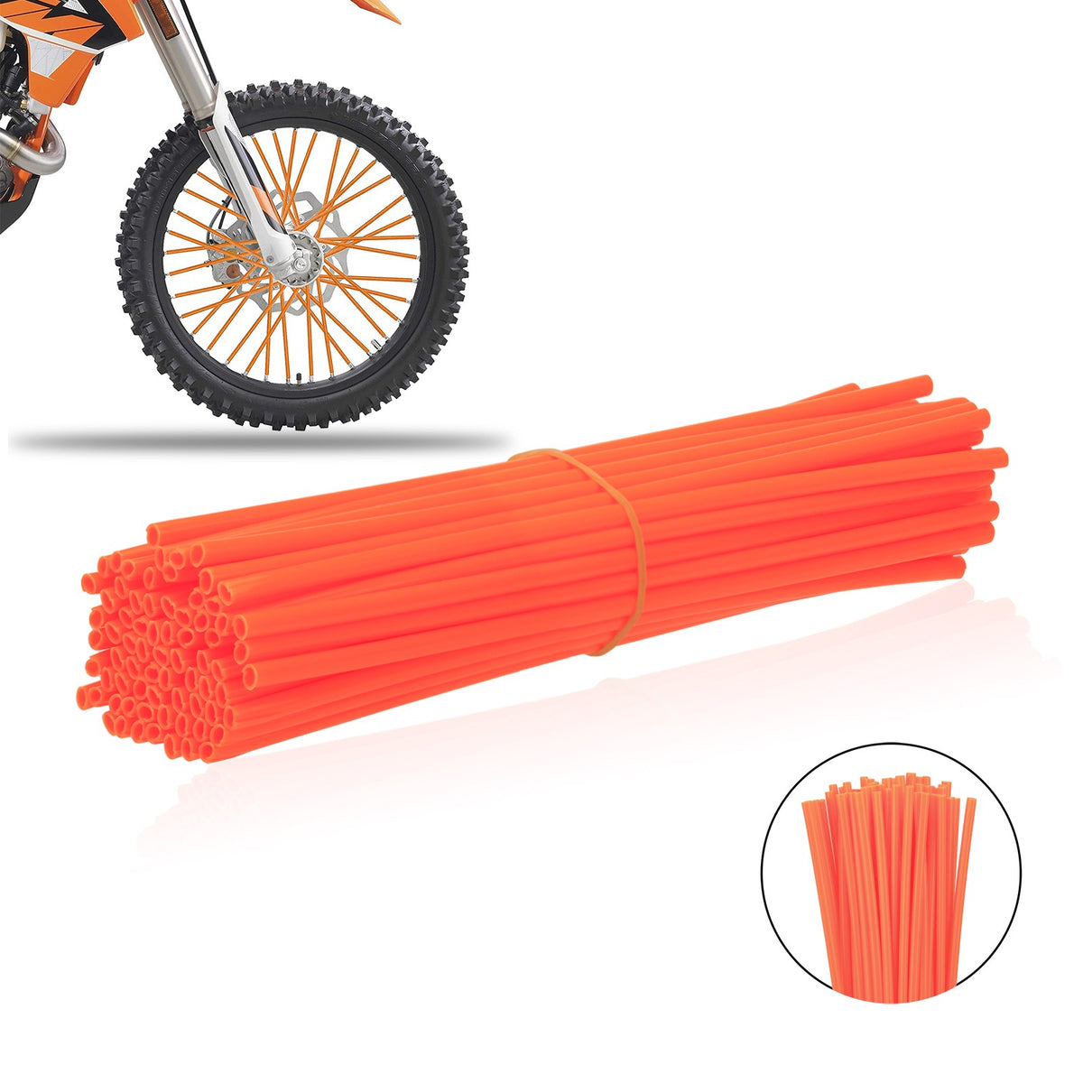 Universal Bike Spoke Skin Covers 72PCS Motorcycle Rim Protector Wraps