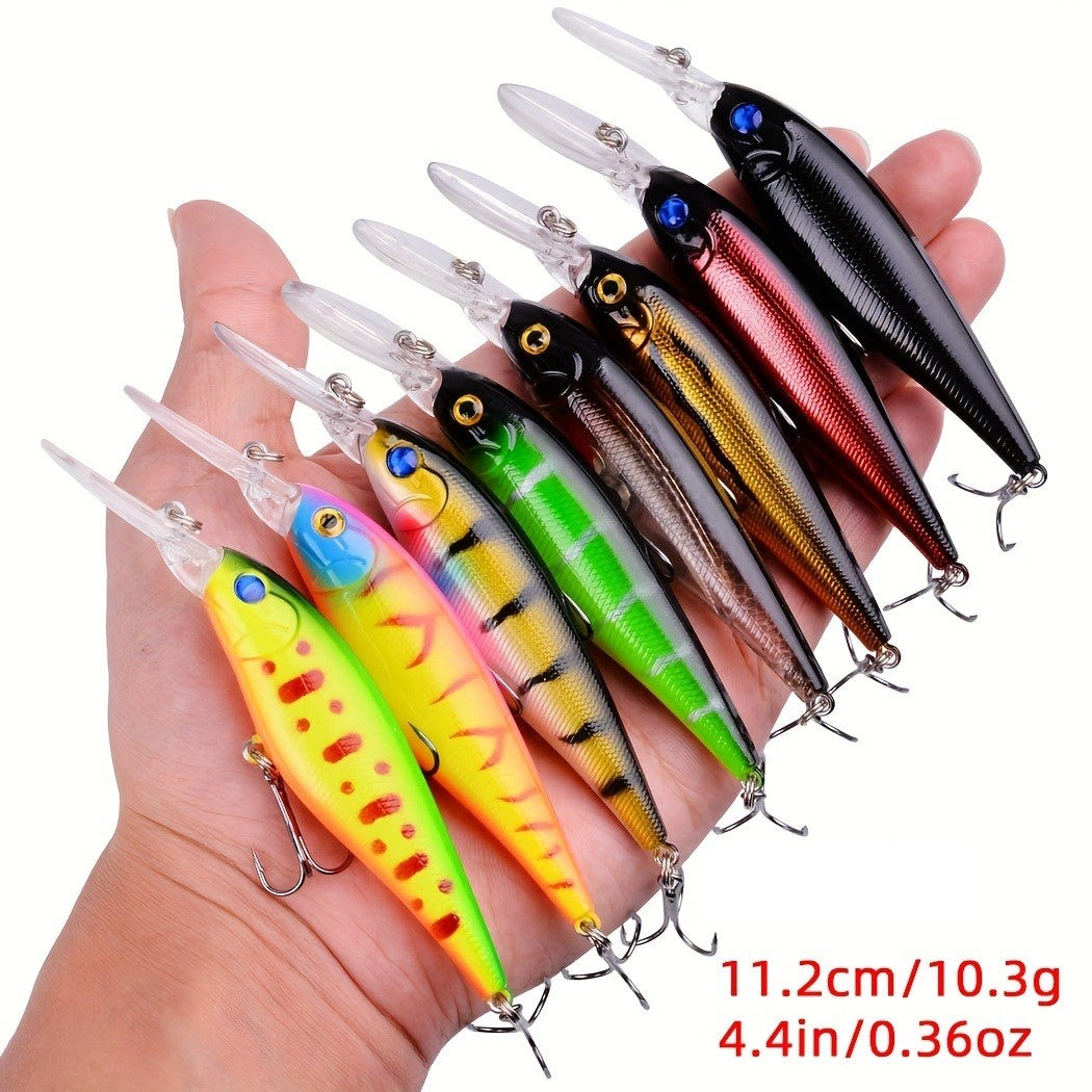 60pcs Minnow Popper Crankbait Fishing Lures Kit Artificial Hard Baits