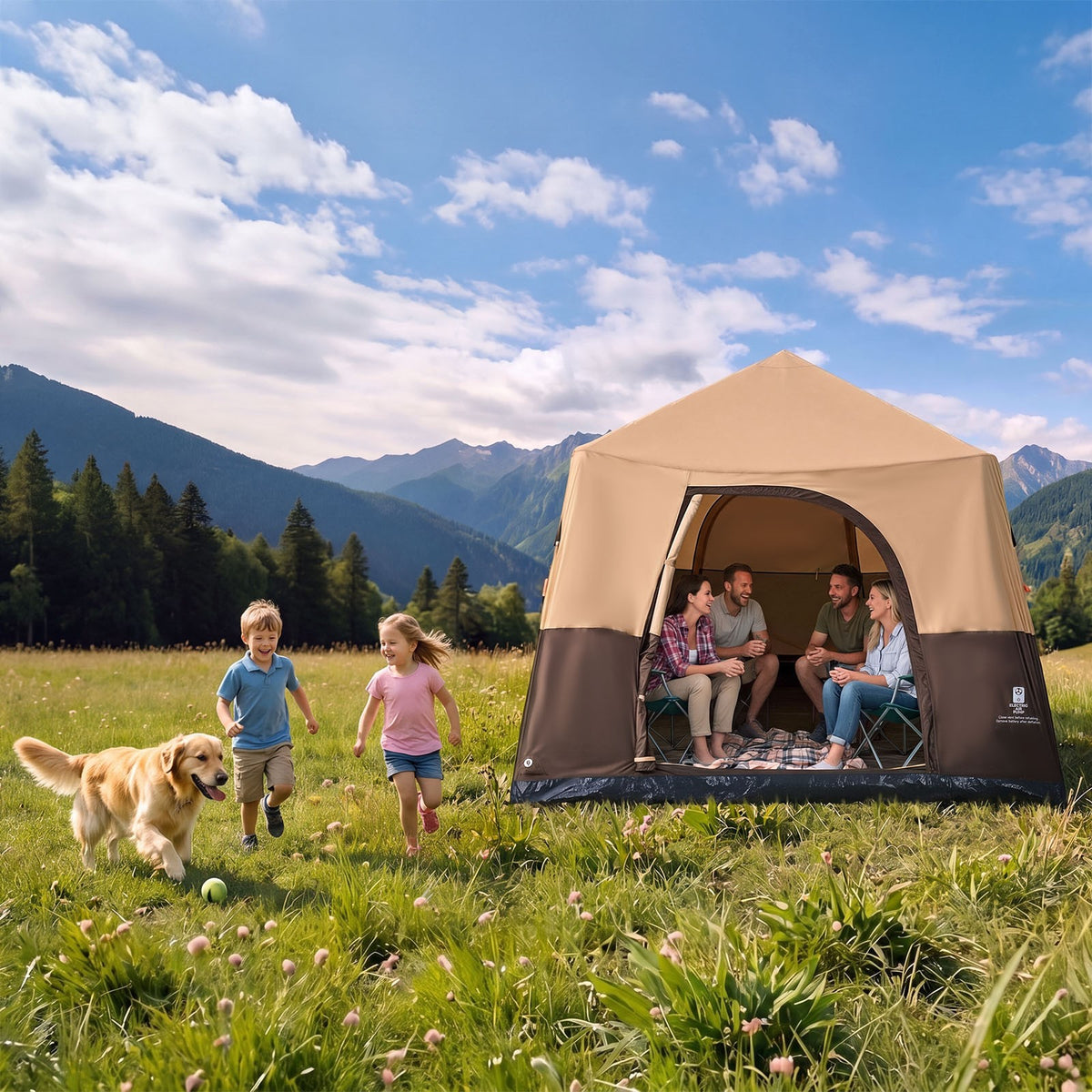 Rechargeable Inflatable Camping Tent Pump for 2-8 Person Tents