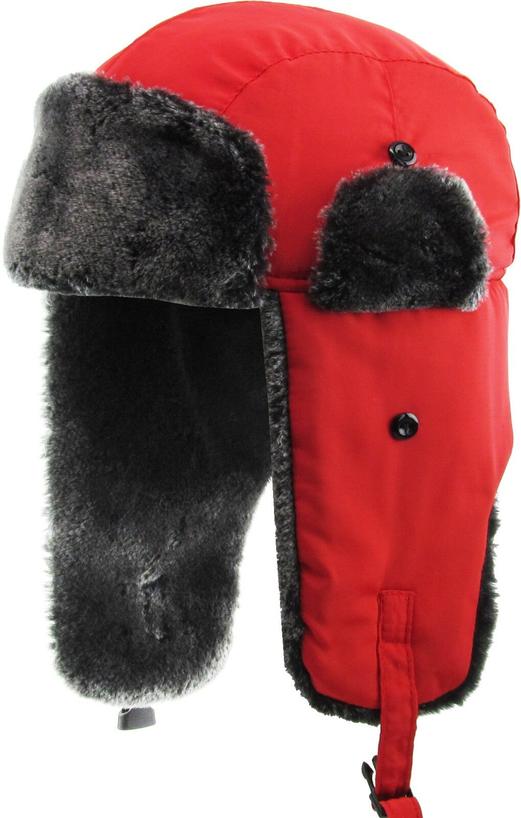 Solid Camo Soft Fur Aviator Trapper Winter Hat Ski Warm Cap