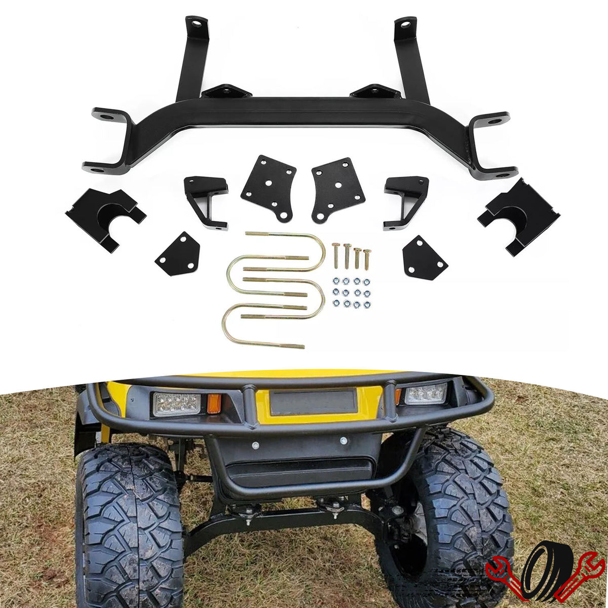 Drop Axle Lift Kit for EZGO TXT Medalist Golf Cart 1994-2001.5 - Durable Steel