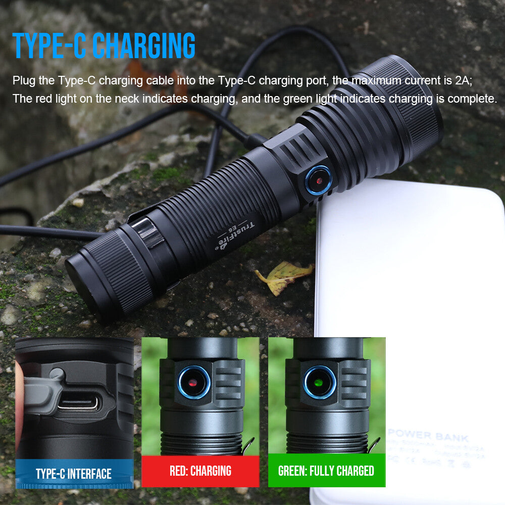 Rechargeable LED Torch with Zoom, 1500 Lumens, 550M Range, Magnet, Compact