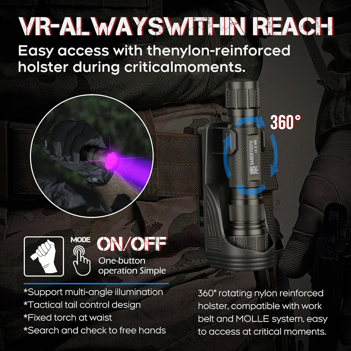 Blood Tracking Flashlight for Hunting Deer & Wounded Game