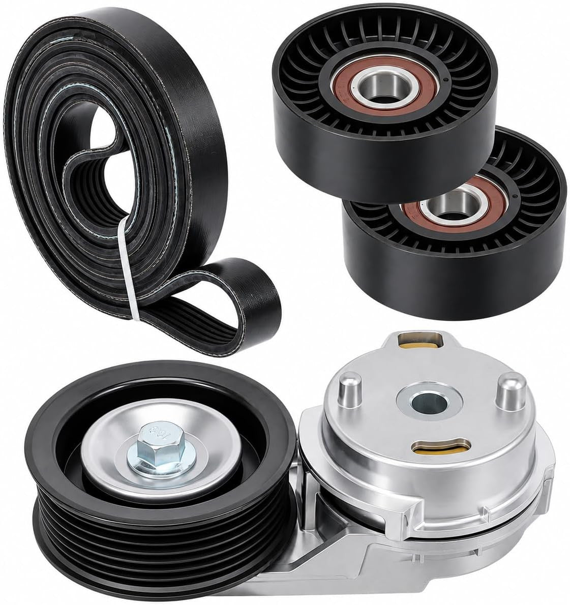 Drive Belt Tensioner Pulley and Serpentine Belt Kit for Ram 1500 2500 3500 2003-2008
