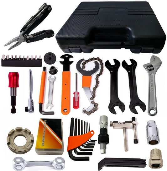 Bike Repair Tool Kit with Hard Case - Professional Cycling Maintenance Set