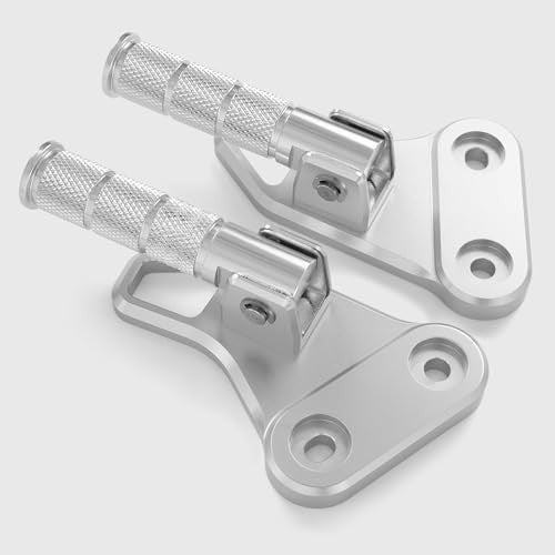 Motorcycle Passenger Footpegs for Honda Super Cub C125 2018-2025 CNC Aluminum Anti-Skid Silver