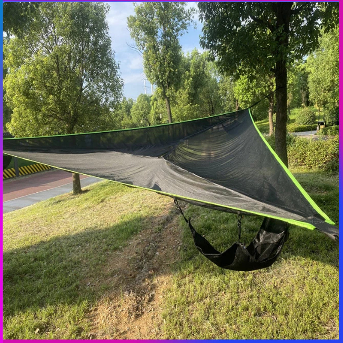 Heavy-Duty Multi-Person Triangle Hammock with Portable Straps & Storage Bag