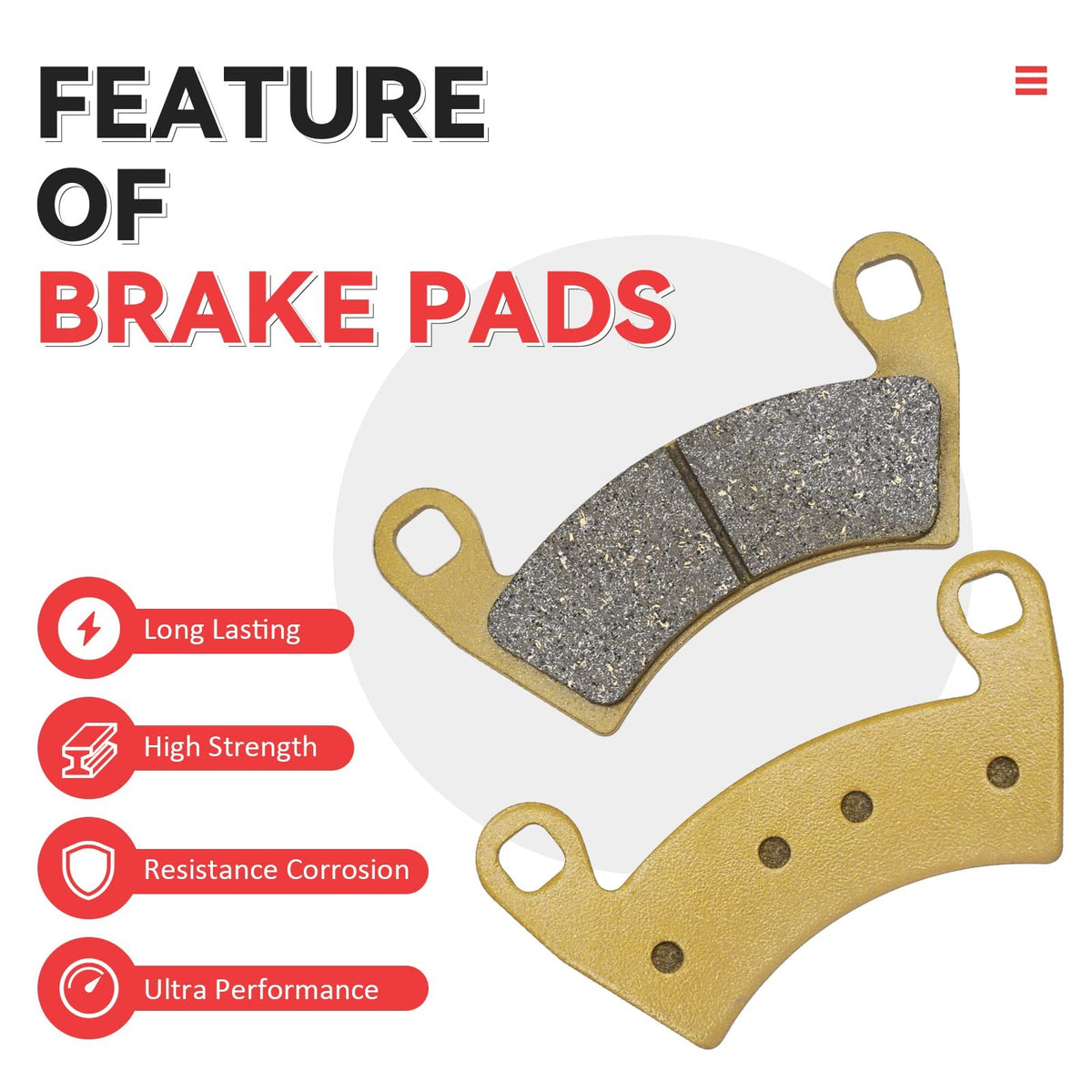 Rear Brake Caliper for Polaris RZR 900 1000 XP Turbo RS1 Off-Road Side by Side