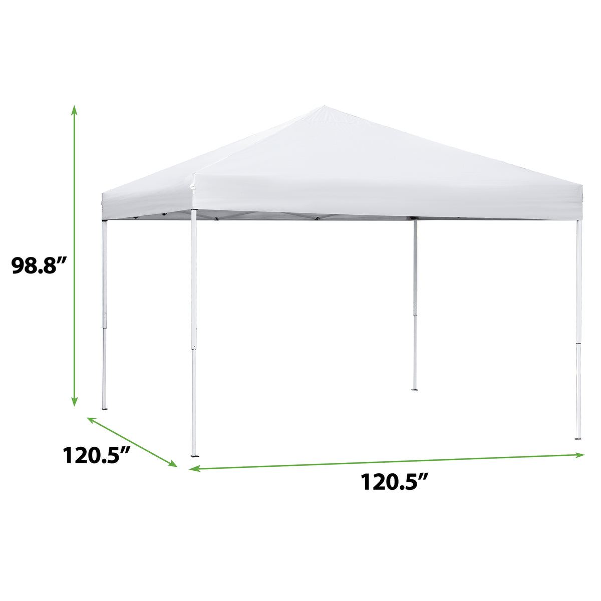 10x10 Pop Up Canopy Tent with Adjustable Height & Wheeled Carry Bag