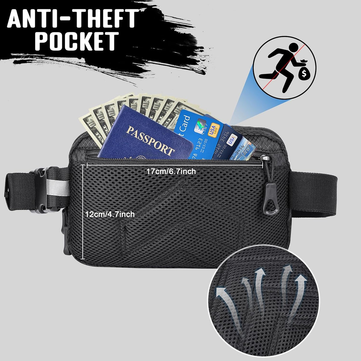 Concealed Carry Fanny Pack with Holster - Tactical Waist Bag for Gun