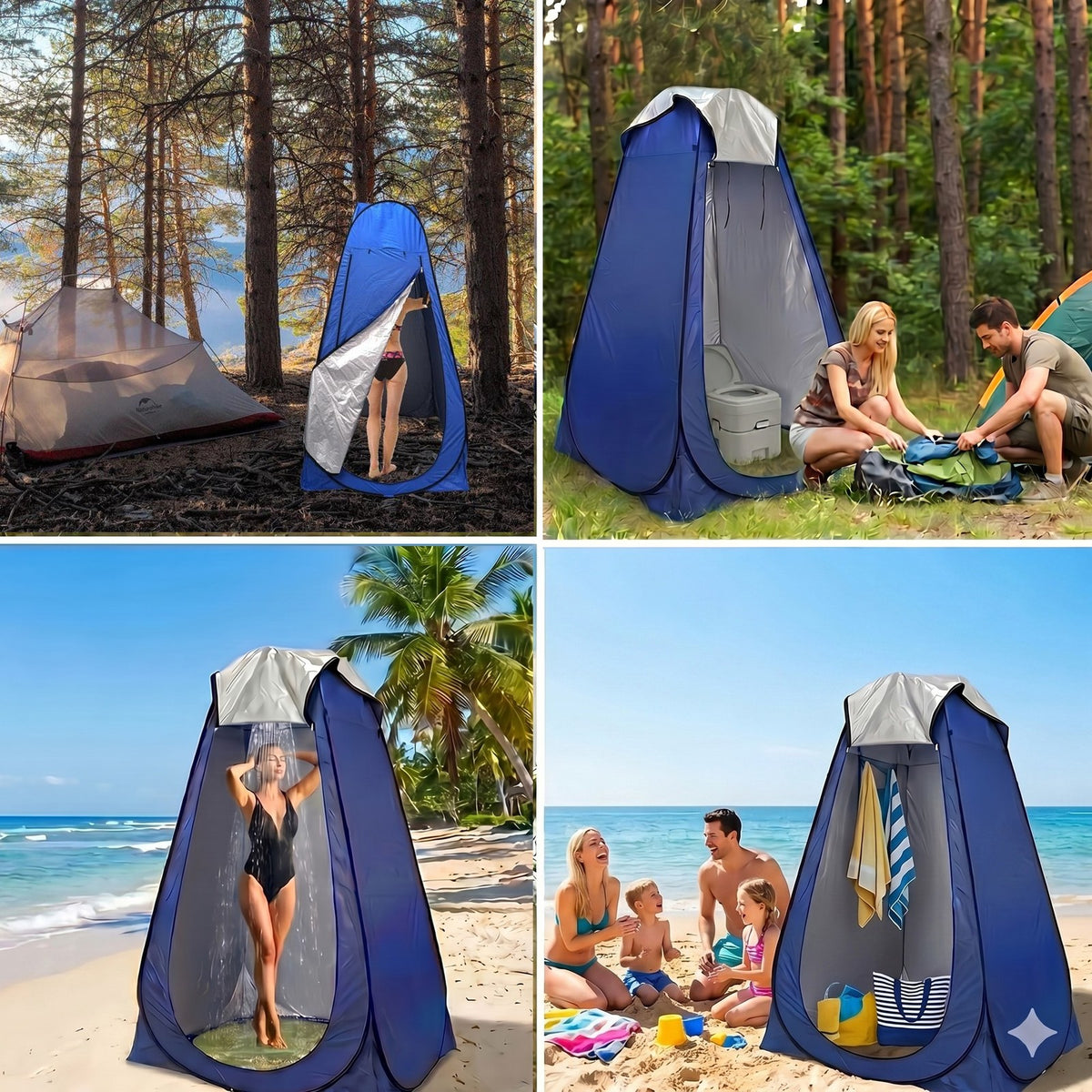 Portable Privacy Tent for Shower & Changing Rooms Outdoor Camping Beach