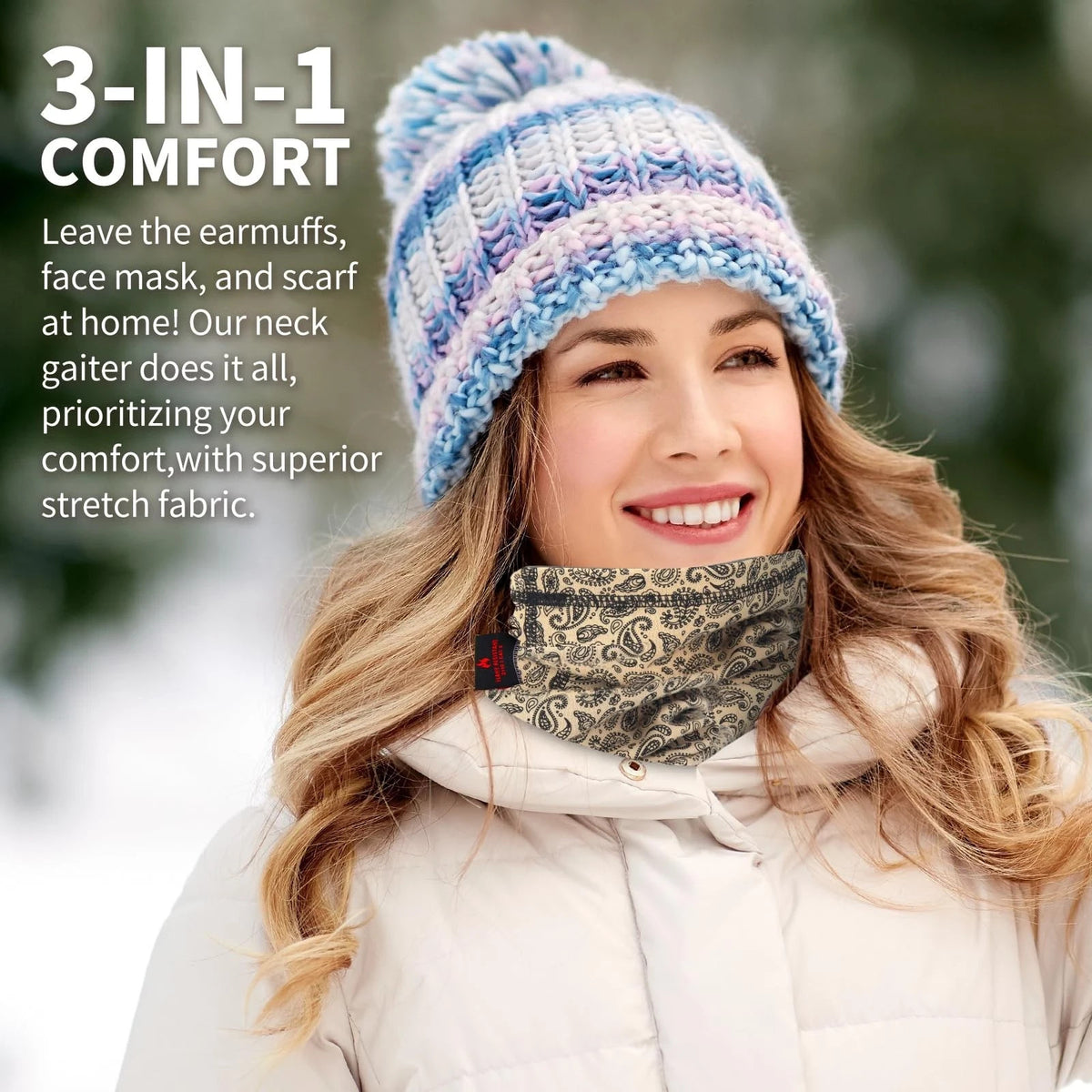 Fire-Resistant Neck Gaiter Face Mask for Electrical Work & Wildfire Safety - Flame & Heat Resistant