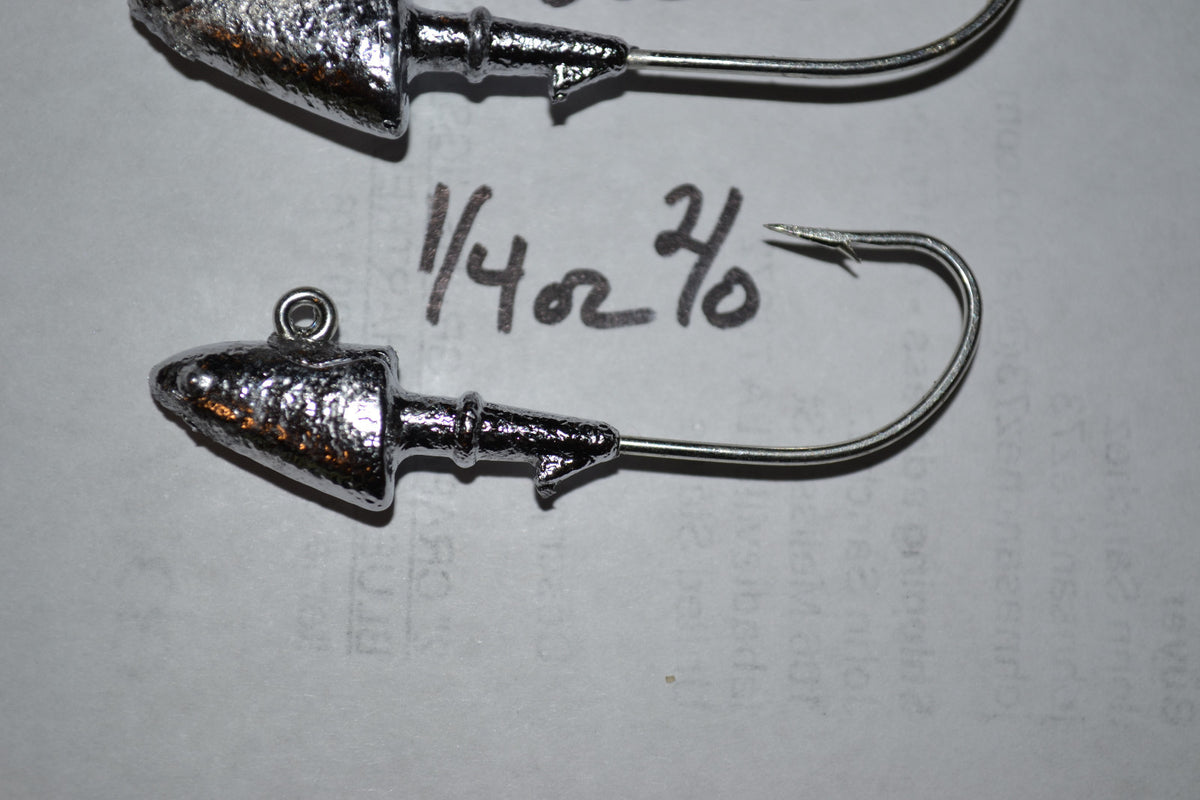 Saltwater-Safe Fishing Jigheads with Eagle Claw Hooks – Multiple Weights & Hook Sizes