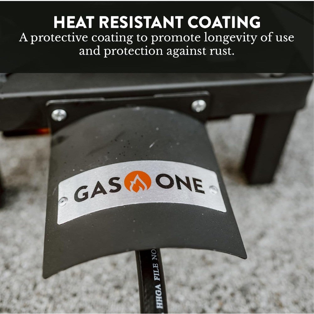 High Pressure Propane Burner for Outdoor Cooking with Heat Shield Guard