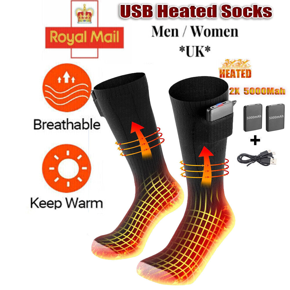 Electric Heated Socks & Gloves Set for Winter Cold Weather - Rechargeable