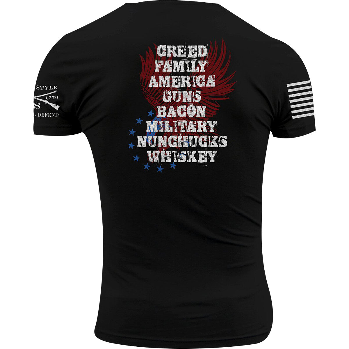 Men's Tactical T-Shirt - Black Crew Neck Comfortable Military Style