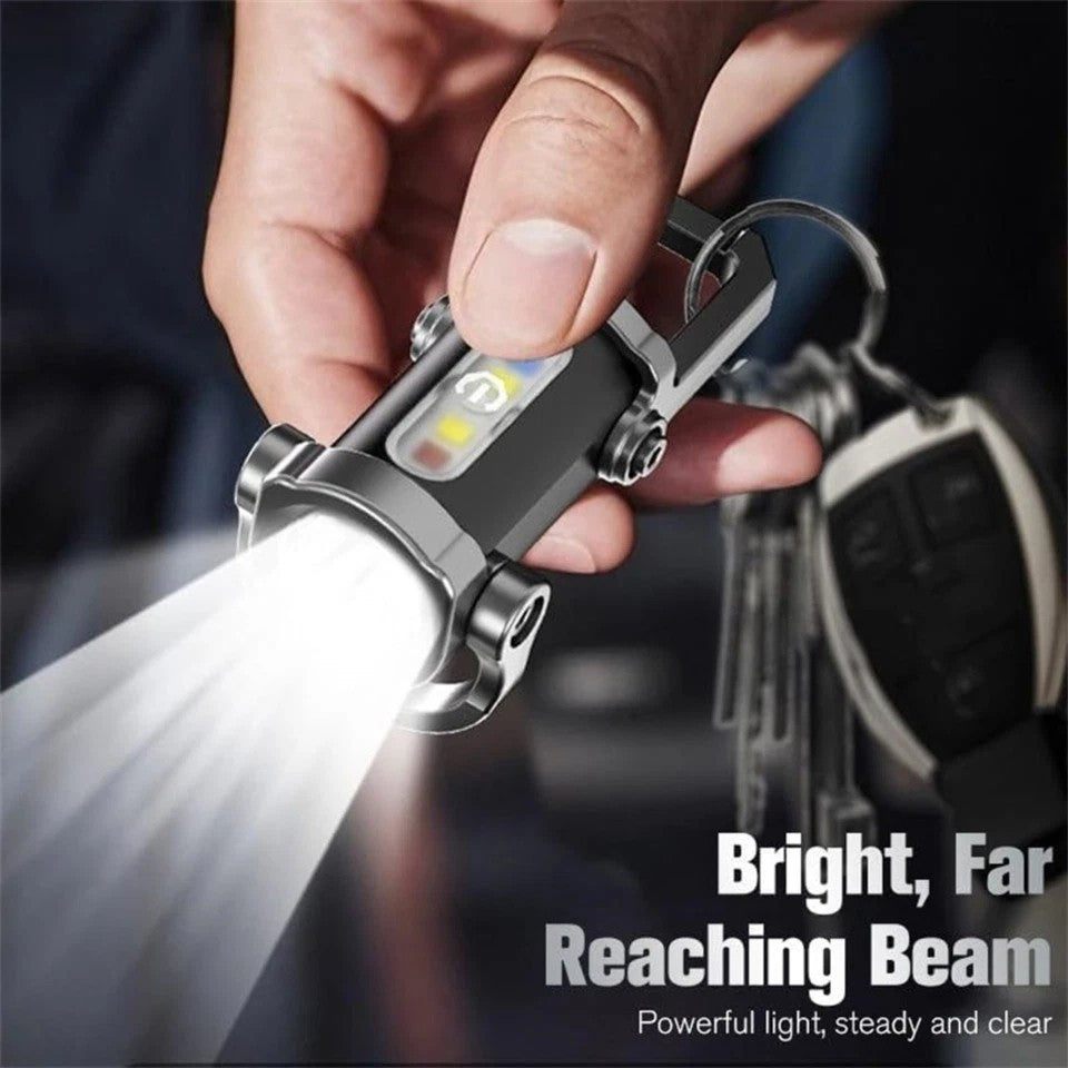 Mini LED Keychain Flashlight Waterproof Rechargeable Portable Torch for Camping