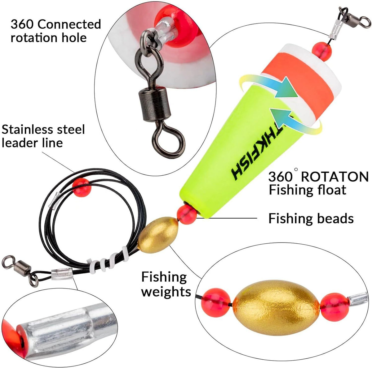 Fishing Floats Popping Corks Rattles for Saltwater Catfish and Redfish
