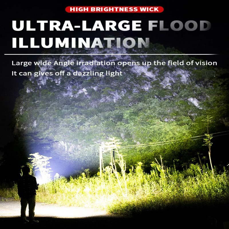 High Power Rechargeable LED Flashlight 2000000LM Waterproof 30W Tactical Torch
