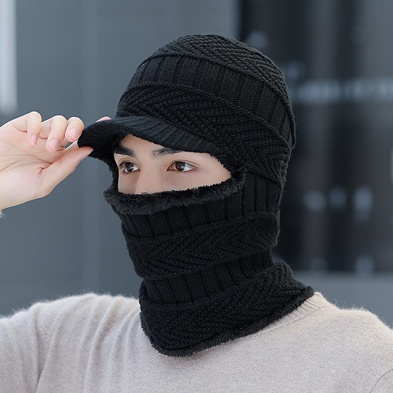 Winter Knitted Face Mask & Hat Set for Cycling Ski Warmth Men Women