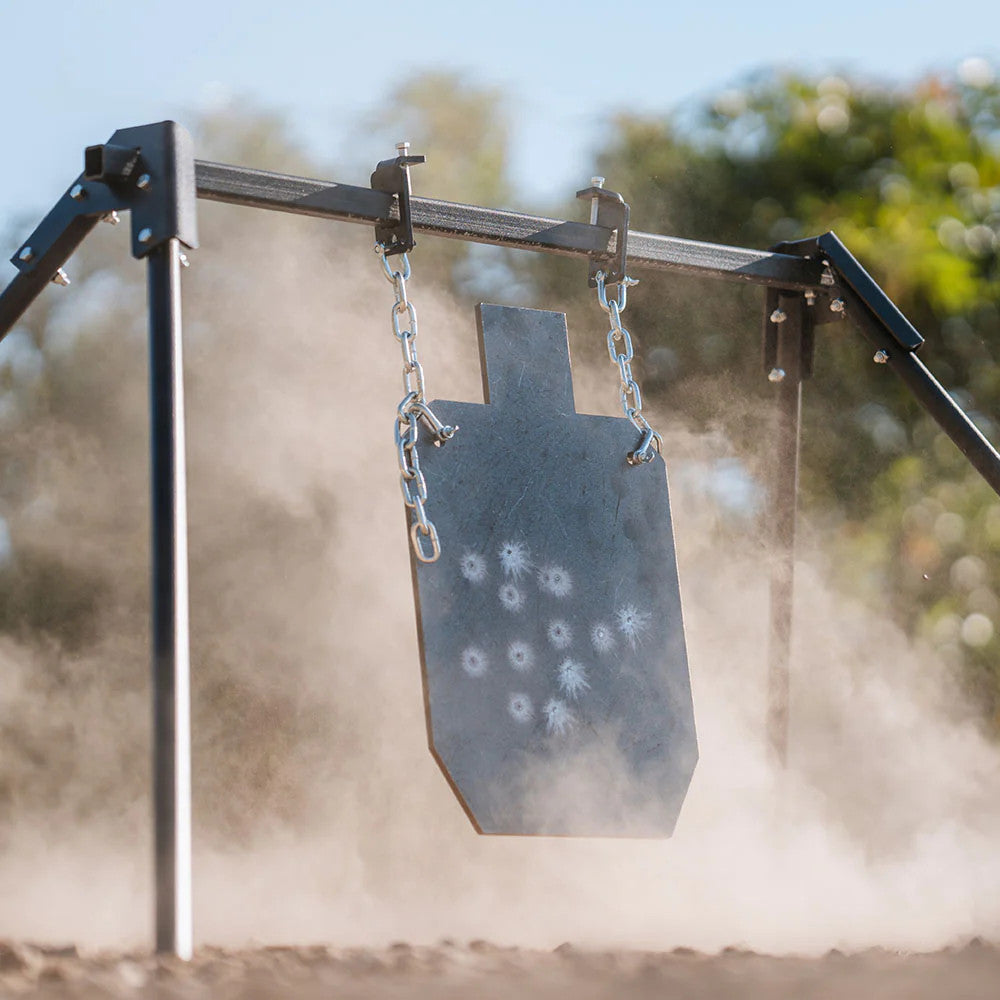 AR500 Steel Gong Target Stand - Adjustable Shooting Range Stand with Chains