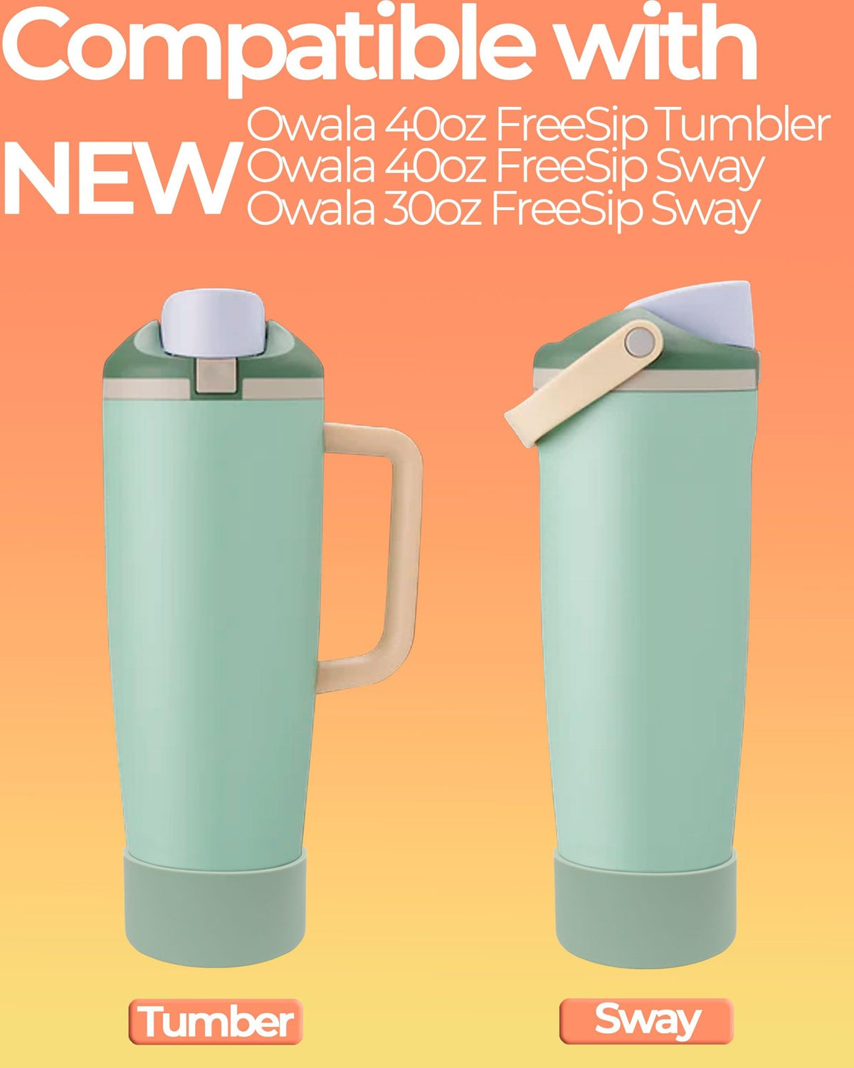 Non-Slip Silicone Bottle Boot for Owala 30oz & 40oz Water Bottles - Blue Spruce