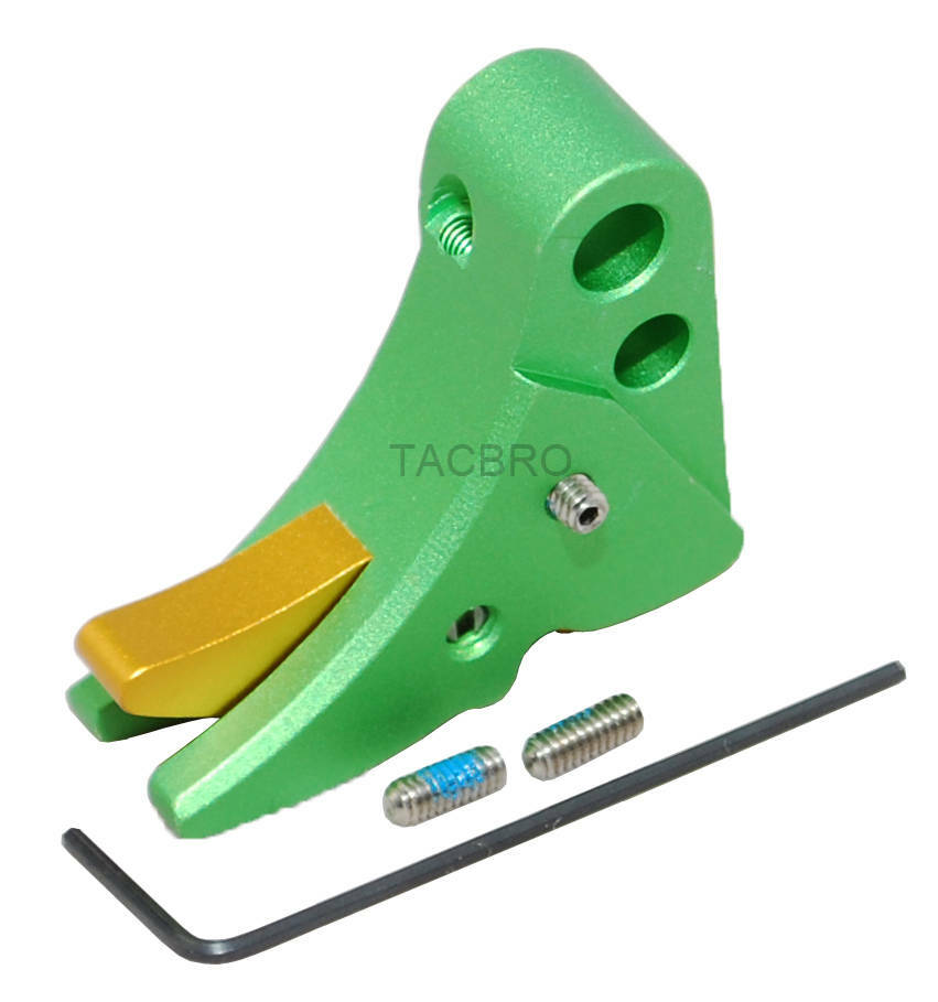 Anodized Aluminum Trigger Shoe with Safety for Gen 1-3 - Multiple Colors