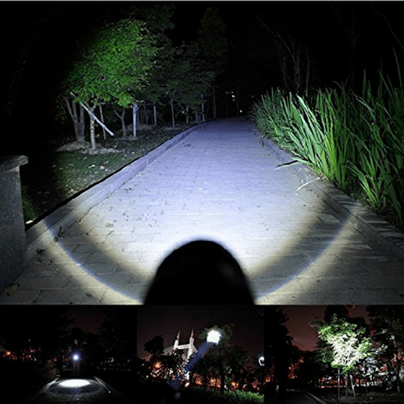 Military-Grade LED Tactical Flashlight with Headband, Zoom & Safety Modes