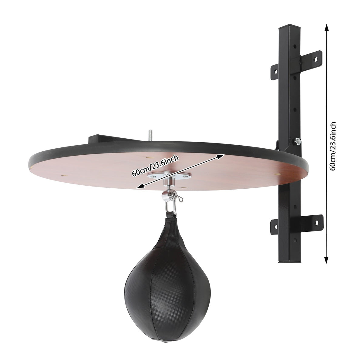 Wall-Mounted Speed Bag Platform 60cm Heavy Duty Boxing Training Equipment
