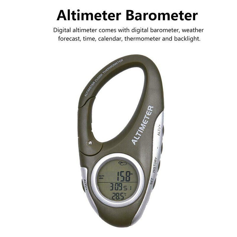 8 in 1 Digital Altimeter Barometer for Climbing Outdoor Activities