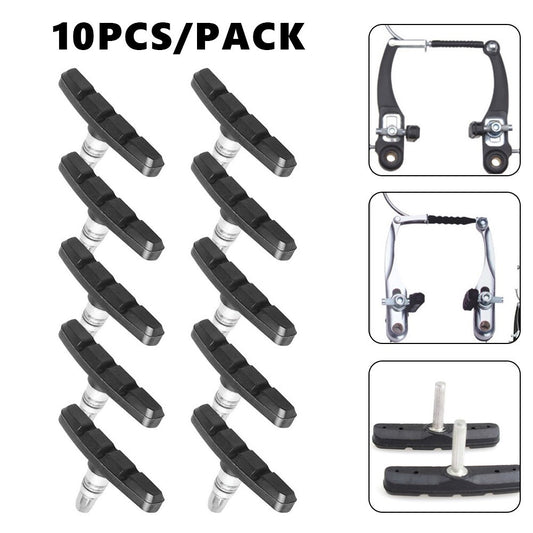 10-Pair MTB Bicycle V Brake Pads 70mm Shoes Blocks for Mountain Bikes