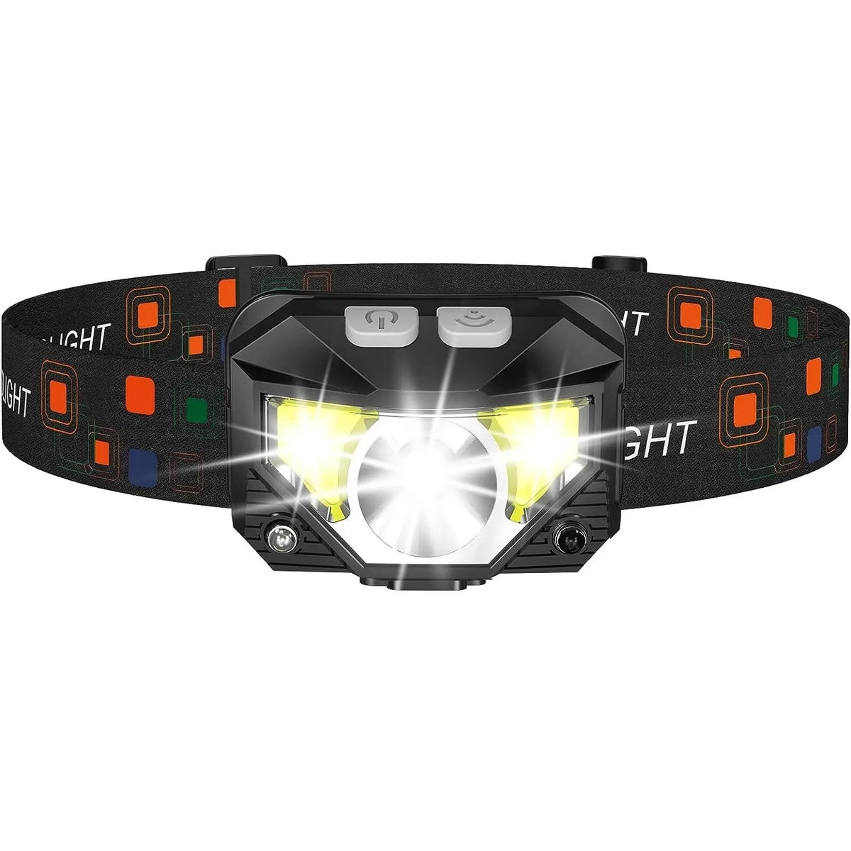 Rechargeable LED Headlamp 1200 Lumens Waterproof Outdoor Camping Hiking Light - 8 Modes