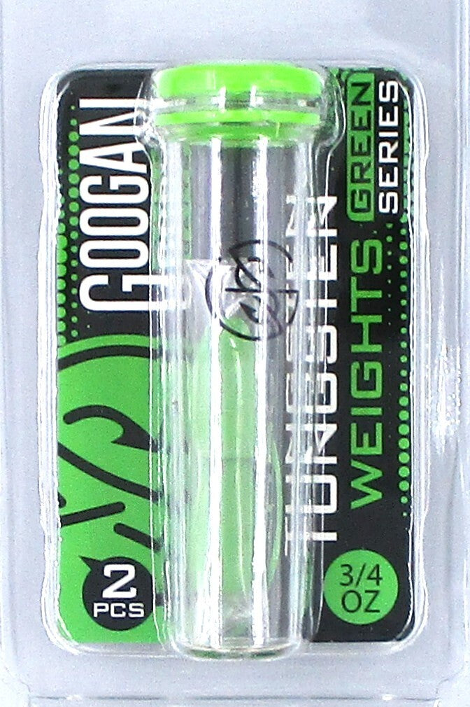 6-Pack Tungsten Worm Weights 3/4 Oz Flipping Bullet Weights for Fishing - Green