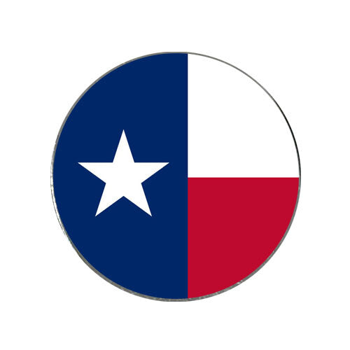 Texas State Flag Golf Ball Marker - Lone Star Waterproof Metal Clip-On