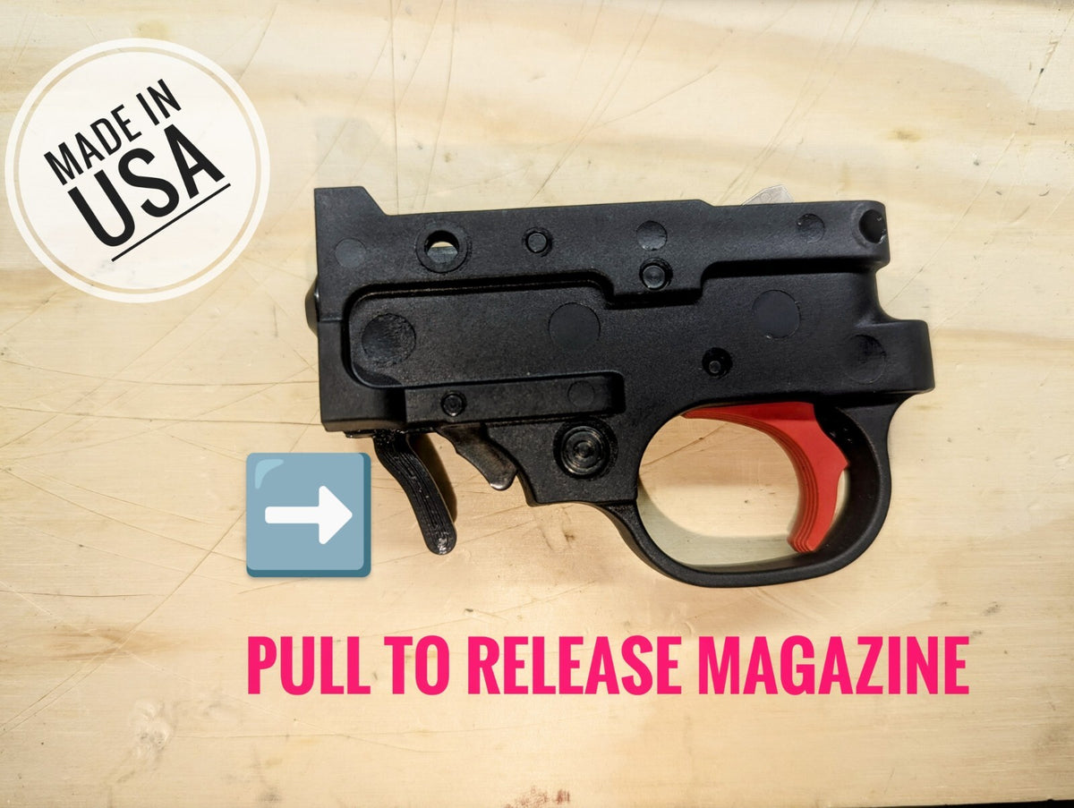 Ruger 10/22 & Charger Magazine Release Pull-Style - Black