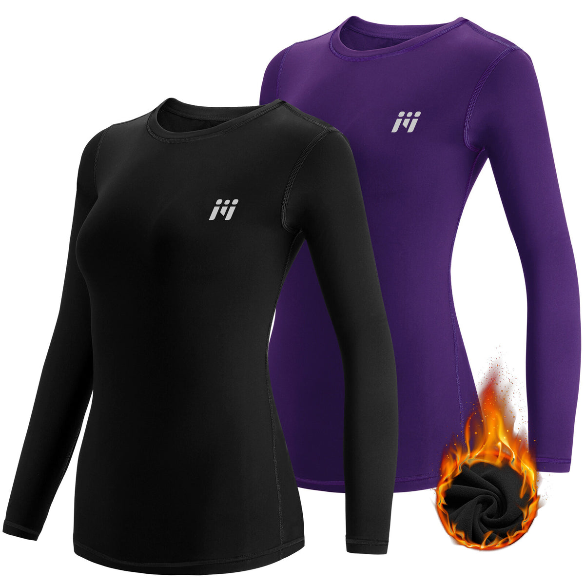 Women Thermal Fleece Long Johns Base Layer Top for Skiing Winter