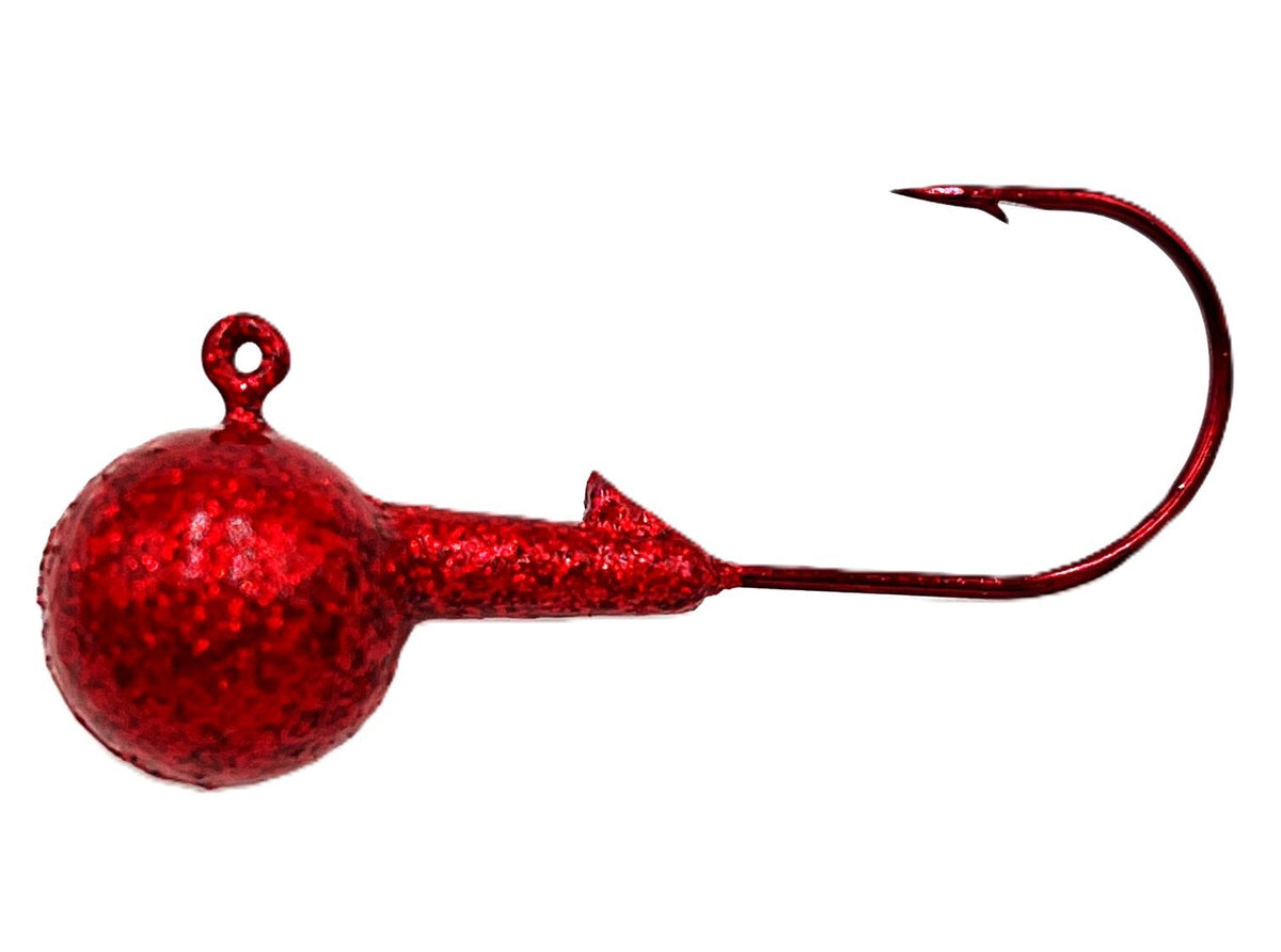 13 Pack 1/64 Oz Painted Round Head Crappie Fishing Jigs with Aberdeen Hooks
