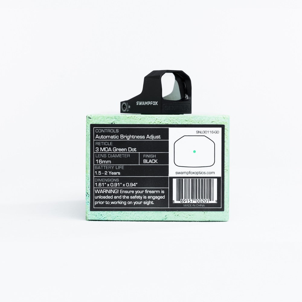 Micro Green Dot Sight for Pistols 3 MOA RMSc Footprint Auto Brightness