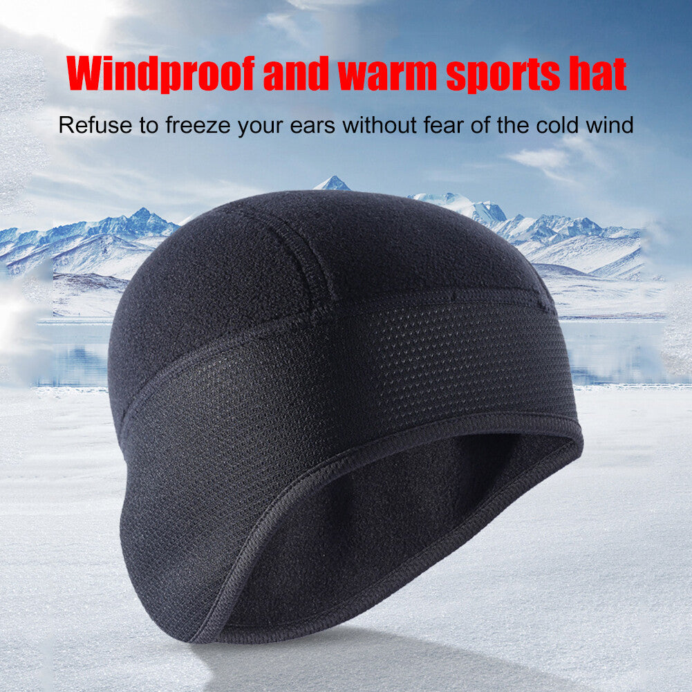 Winter Fleece Skull Cap Helmet Liner for Running Cycling & Outdoor Sports