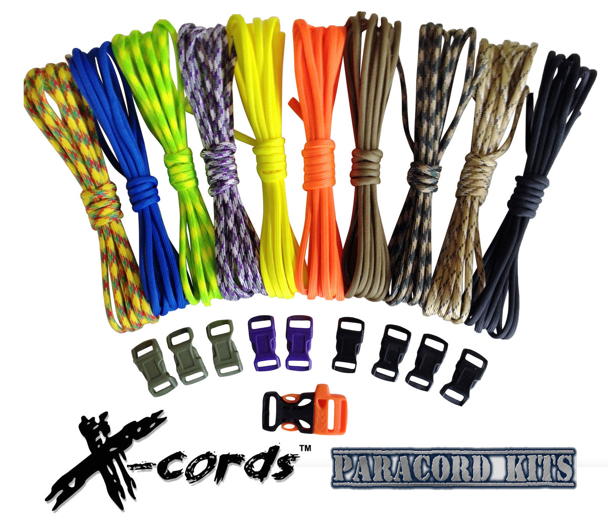Paracord Survival Bracelet Kit 100ft for Making Custom Bracelets - Includes Instructions