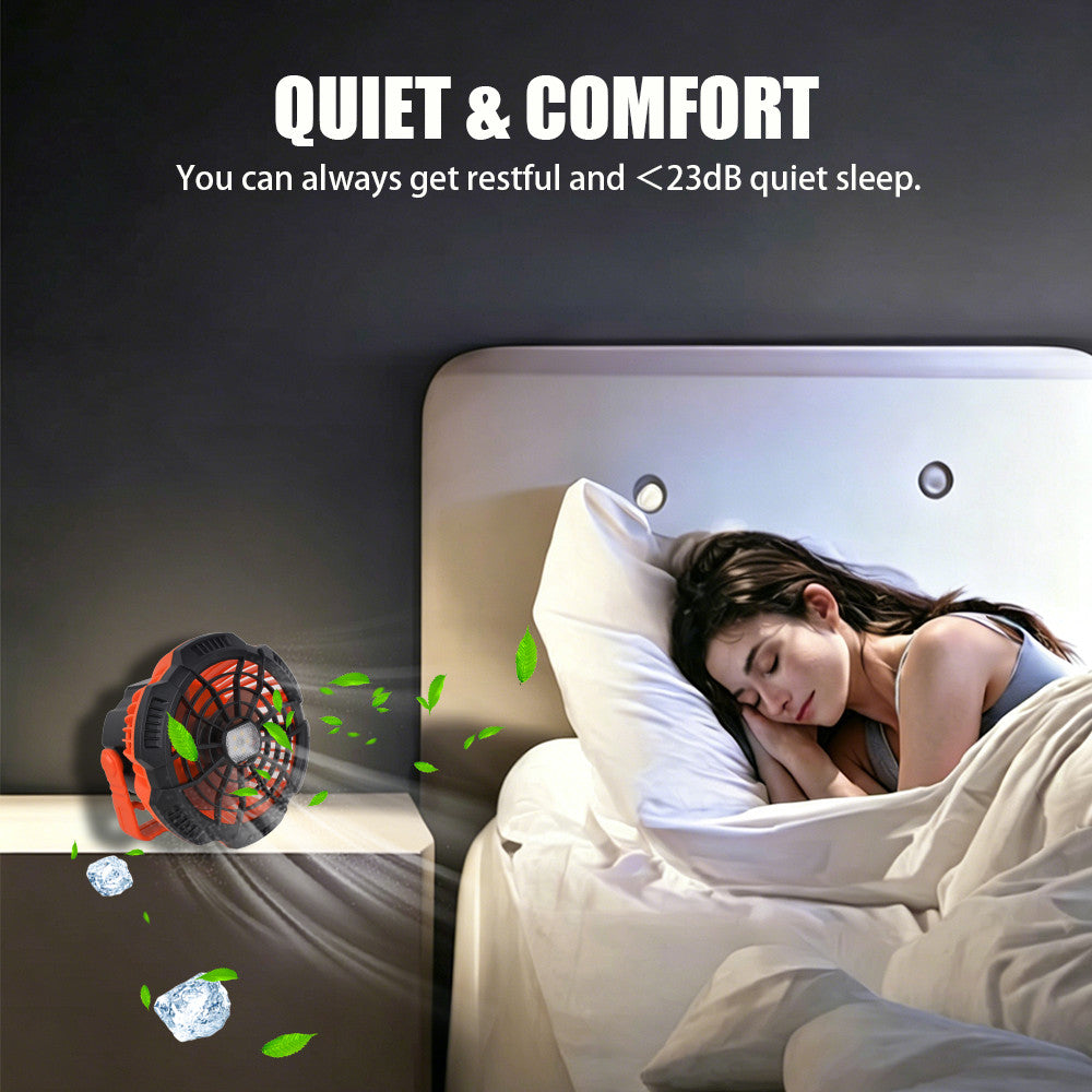 Portable Tent Light LED Fan Combo for Camping Hiking Outdoor