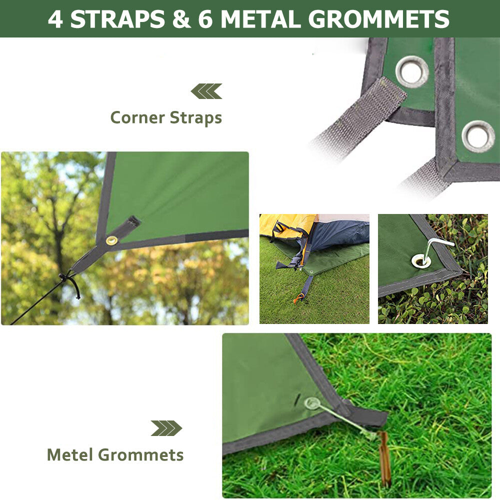 Waterproof Camping Tarp Sun Shelter Rain Fly Canopy for Outdoors
