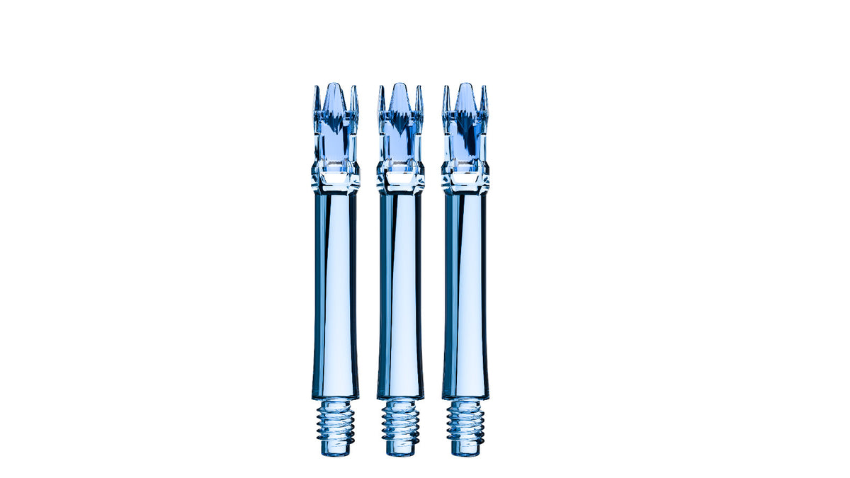 Dart Shafts 3-Piece Set - Clear Blue L-System Shafts by L-Style (Five Lengths Available)
