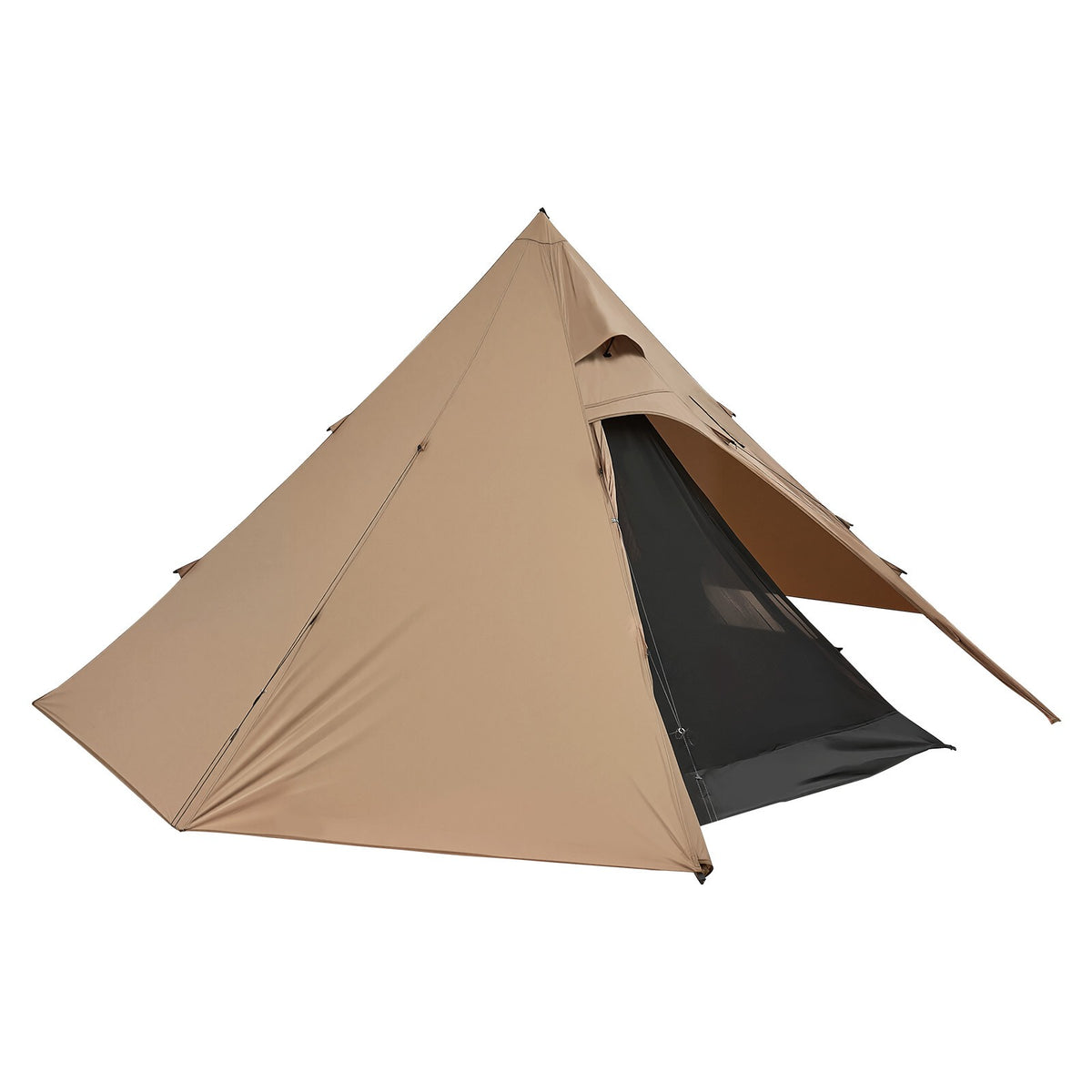 4 Person Camping Tipi Tent with Stove Jack - Lightweight Waterproof Shelter