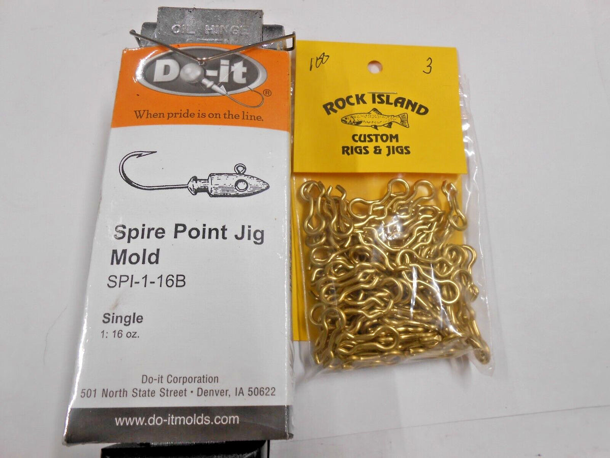 16 oz Do-It Spire Point Head Jig Mold with Brass Wire Eyes - Fishing Tackle