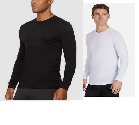 Men's Long Sleeve Base Layer Top 2 Pack - Thermal Crewneck Shirt