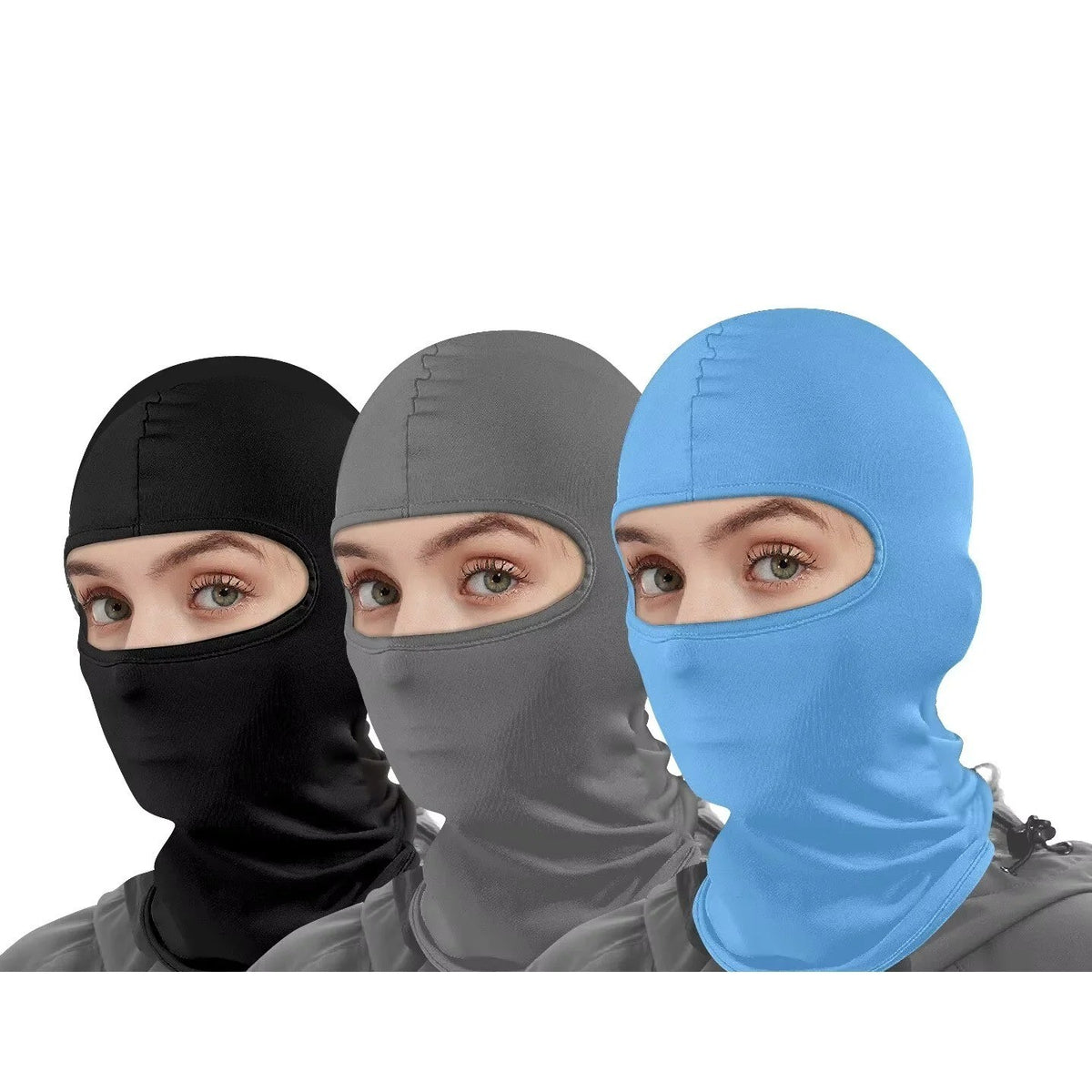 Men's Black Lightweight Balaclava Face Mask for Motorcycle and Skiing