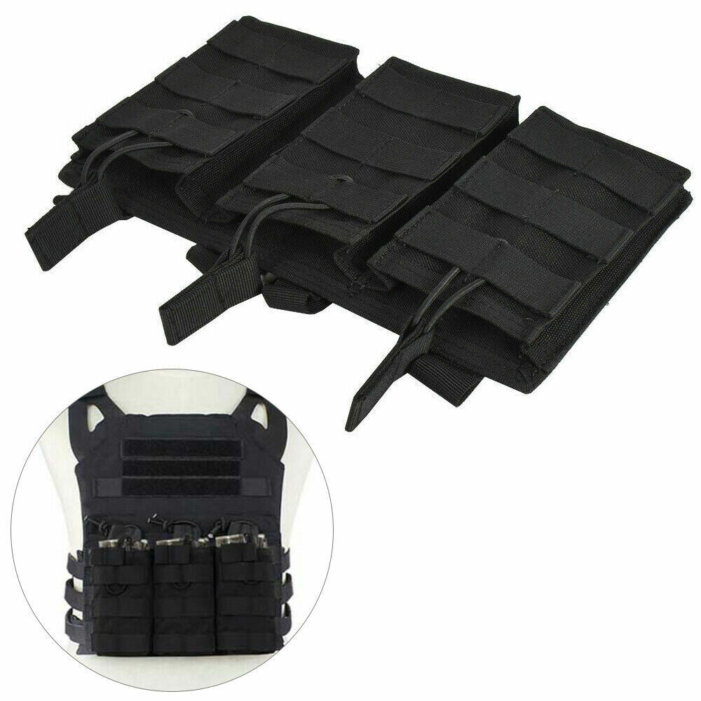 Tactical Molle Magazine Pouch - Triple Open Top Bag for 5.56/.223 Magazines